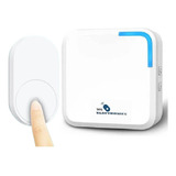 Campainha Sem Fio Com Botão Cinético Branco Wgelectronics