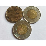 Canadá- 1 Dólar 1987 E 2 Dólares 1996 E 1999 Frete Grátis