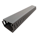 Canaleta Industrial Pvc 2m 20 X 20 Corte Aberto Lukma Cor Cinza