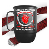 Caneca Aluminio 600ml Linda