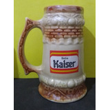 Caneca Antiga Cerveja Kaiser Festival Chopp Cerâmica 