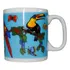 Caneca Azul Em Arara Vermelha E Tucano Brasileiro 8cm C189