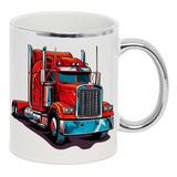 Caneca Branca Borda Prata