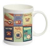 Caneca Branca Vintage Cartaz
