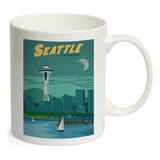 Caneca Branca Vintage Cartaz