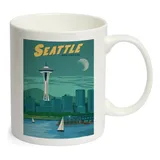 Caneca Branca Vintage Cartaz