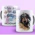 Caneca Cachorro Salsicha Dachshund - Porcelana 325ml Md05