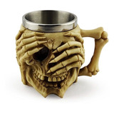 Caneca Caveira De Metal