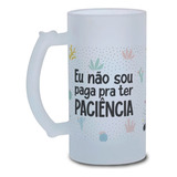 Caneca Chopp Divertida Meme Vidro Jateado 475ml