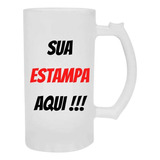 Caneca Chopp Vidro Jateado