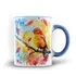Caneca Color Xicara Pássaro Lindo Passarinho Aquarela 24