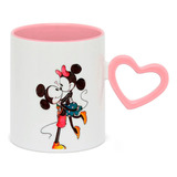 Caneca Coracao Rosa Mickey