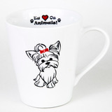 Caneca De Porcelana Eu Amo Os Animais Pet Cachorro E Gato