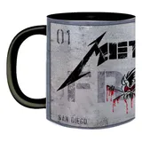 Caneca De Porcelana Metallica