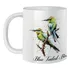 Caneca De Porcelana Pássaros Bee Eaters De Cauda Azul 325ml