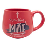 Caneca Dia Das Maes Melhor Mãe Mundo Presente Mulheres Oval