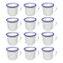 Caneca Esmaltada Branca 150ml Xicara Retro - 12 Unidades