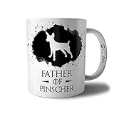 Caneca Father Of Pinscher - Xícara Pai De Cachorro Pinscher Pet Coleção Game Of Dogs