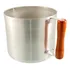 Caneca Grande Industrial N20 Alumínio 5 2 Litros Cabo Madeir Cor Cinza Sem Desenho