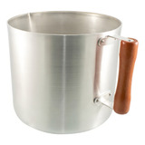 Caneca Hotel N22 Alumínio Cabo Madeira   7 0 Litros Cor Cinza