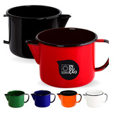 Caneca Leiteira Com Bico 1 Litro Esmaltada Ewel Original Off