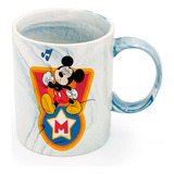 Caneca Marmorizada Azul Mickey