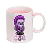 Caneca Marmorizada Rosa Menina
