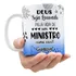 Caneca Ministro Como Você Nome Est.12 Azul Zlprint 