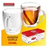 Caneca Parede Dupla Doppio 250ml Vidro Café  Chá Hauskraft