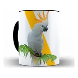 Caneca Passaro Cacatua Ceramica