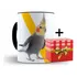 Caneca Pássaro Calopsita C/ Nome Porcelana + Caixa Brinde