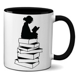 Caneca Pilha De Livros