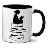Caneca Pilha De Livros