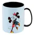 Caneca Polimero Preto Branco Mickey  Minnie  Antigo  Colo  B
