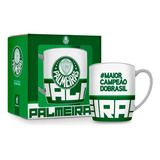 Caneca Porcelana 300ml Palmeiras