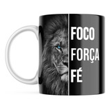 Caneca Porcelana Leao De