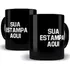 Caneca Preta Personalizada Com Sua Arte Logo Estampa Foto