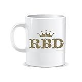 Caneca Rbd - Rbd Gold Logo - Branca Cerâmica 360ml | Branca