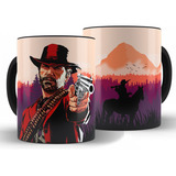 Caneca Red Dead Rdr2 Cerâmica Alça Preta Xícara + Caixa