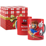 Caneca Super Mario Bros 325ml Porcelana + Caixa Brinde