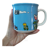 Caneca Super Mario Bros Ceramica 350ml Ação Game Nintendo