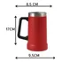 Caneca Térmica 700 Ml Chopp Cerveja Camada Dupla Em Inox Cor Vermelho Linha Premier