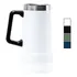 Caneca Térmica Chopp Cerveja Camada Dupla Em Inox Cor Branco