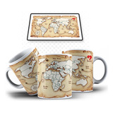 Caneca Viajante Mapa Mundi