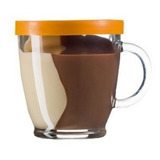 Caneca Vidro Chocolate Branco