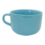 Caneca Xícara Jumbo 450ml Para Sopa Caldo Cereal Azul