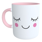 Caneca Xícara Presente Rosa Fofa Meiga Plena Porcelana Linda