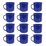 Caneca Xicaras Esmaltada Azul