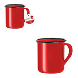 Canecas Art House Zein Caneca Esmaltado 350ml Vermelho Capacidade 350ml