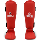 Caneleira Karate Azul Ou Vermelha Shiroi Homologada Selo Cbk